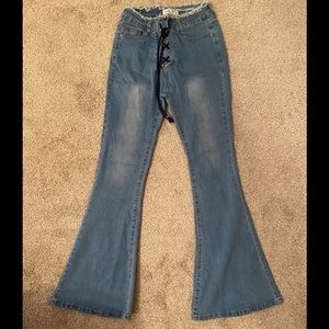 Molly Green light wash flare jeans size small